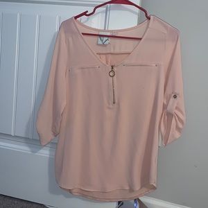 light pink blouse